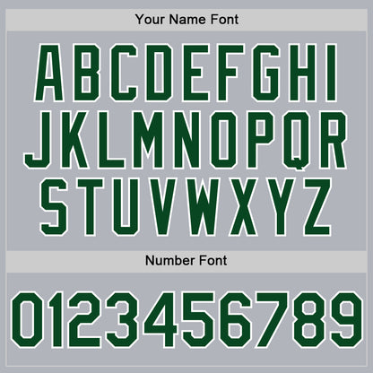 Custom Gray Green-White Line Authentic Baseball Jersey - Sky-Custom