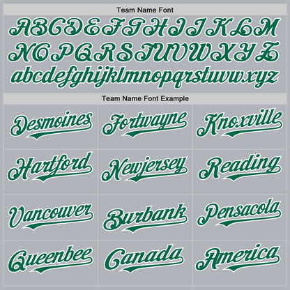 Custom Gray Kelly Green-White Line Authentic Baseball Jersey - Sky-Custom