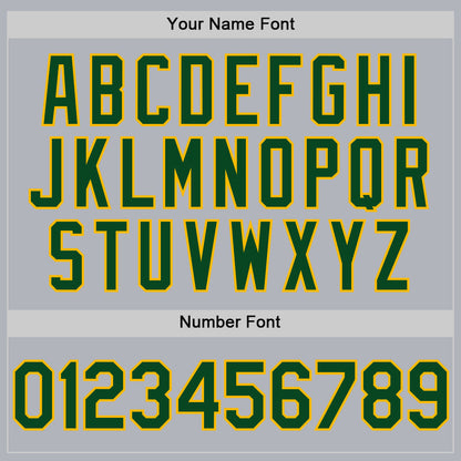 Custom Gray Green-Gold Line Authentic Baseball Jersey - Sky-Custom