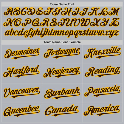 Custom Gray Brown-Gold Line Authentic Baseball Jersey - Sky-Custom