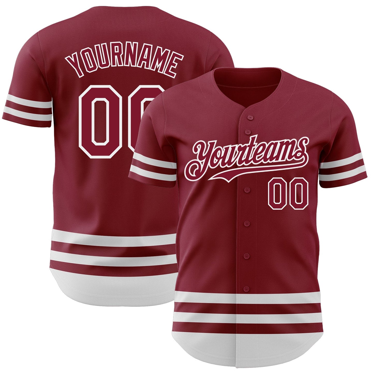 Custom Crimson White Line Authentic Baseball Jersey - Sky-Custom
