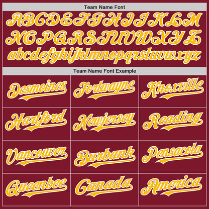 Custom Crimson Gold-White Line Authentic Baseball Jersey - Sky-Custom