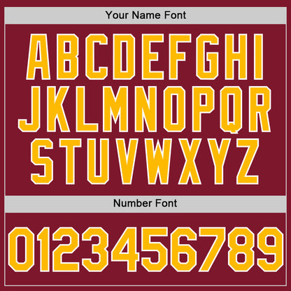 Custom Crimson Gold-White Line Authentic Baseball Jersey - Sky-Custom