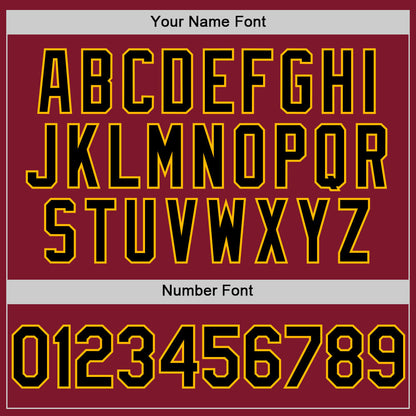 Custom Crimson Black-Gold Line Authentic Baseball Jersey - Sky-Custom