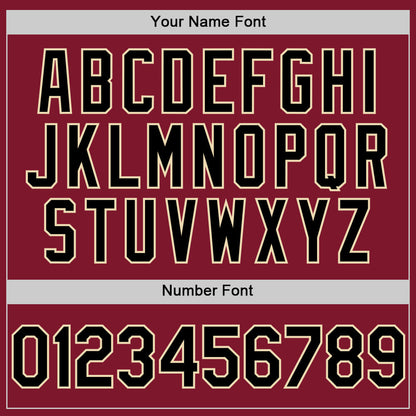 Custom Crimson Black-Cream Line Authentic Baseball Jersey - Sky-Custom