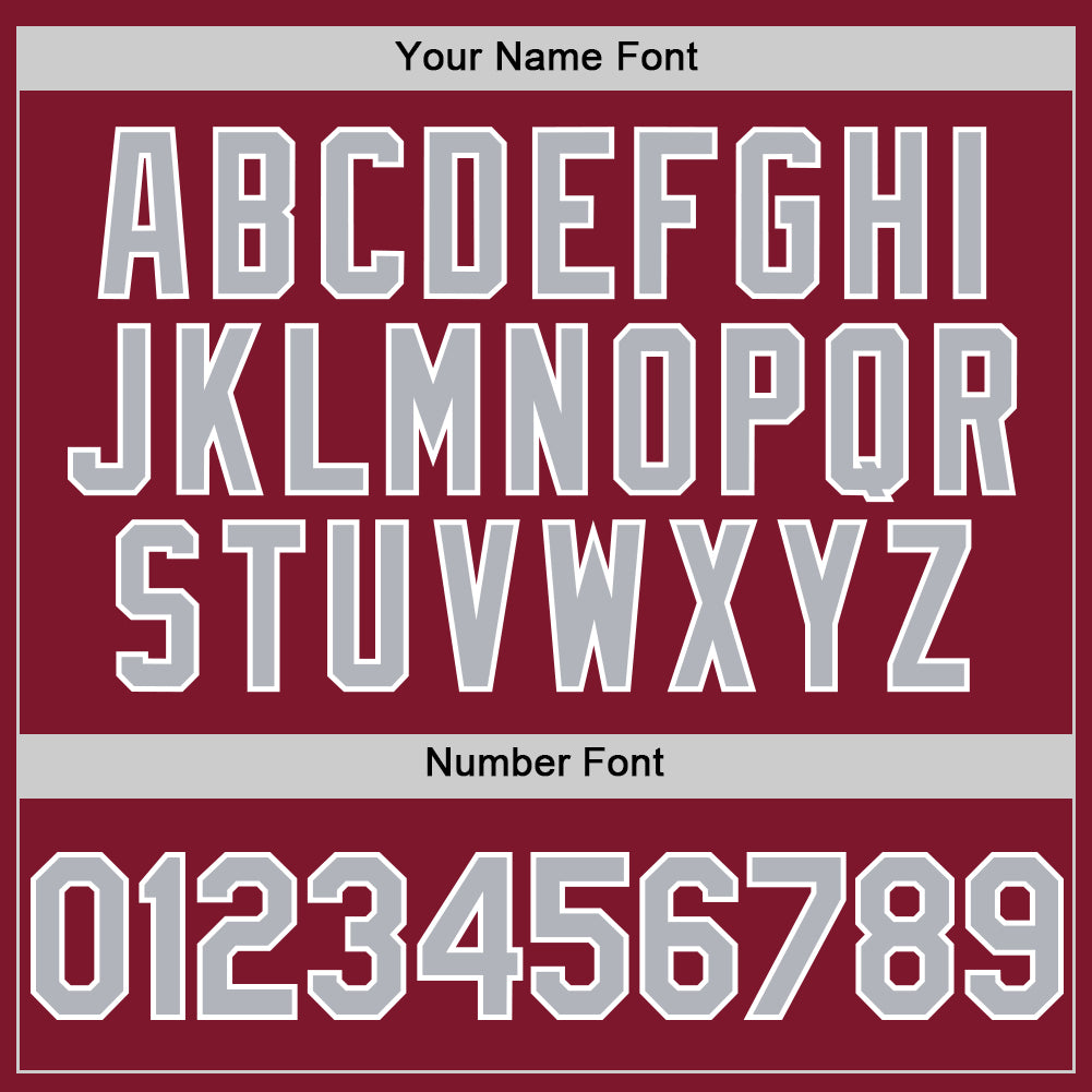 Custom Crimson Gray-White Line Authentic Baseball Jersey - Sky-Custom