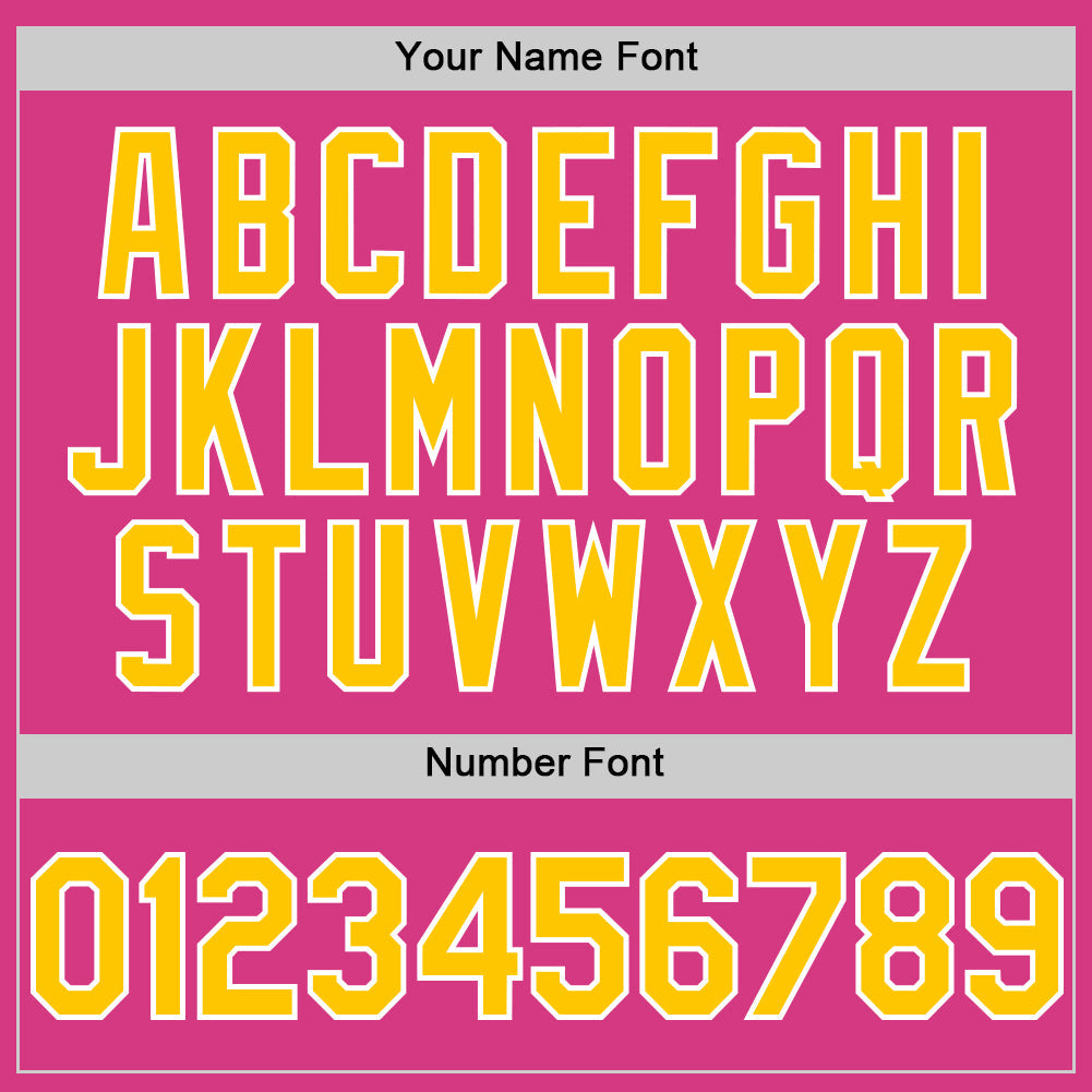 Custom Pink Yellow-White Line Authentic Baseball Jersey - Sky-Custom