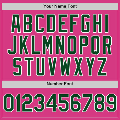 Custom Pink Green-White Line Authentic Baseball Jersey - Sky-Custom