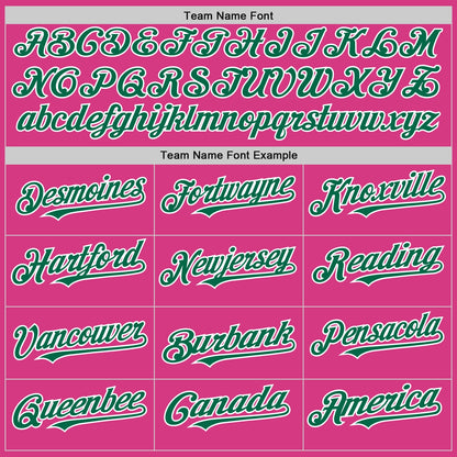 Custom Pink Kelly Green-White Line Authentic Baseball Jersey - Sky-Custom