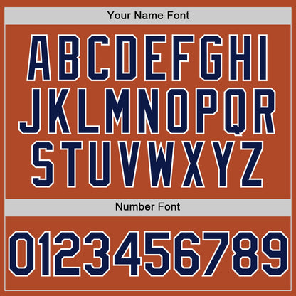Custom Texas Orange Navy-White Line Authentic Baseball Jersey - Sky-Custom