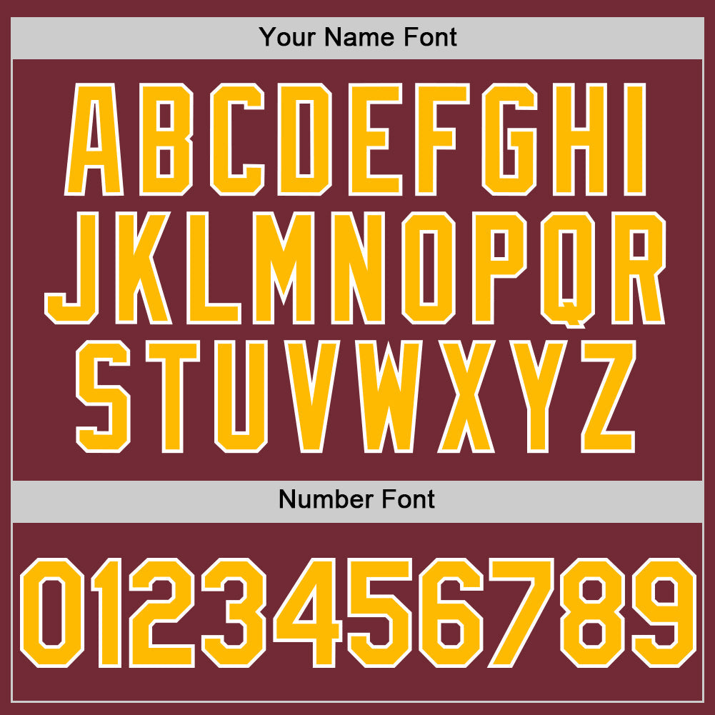 Custom Burgundy Gold-White Line Authentic Baseball Jersey - Sky-Custom