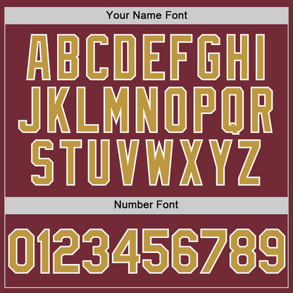 Custom Burgundy Old Gold-White Line Authentic Baseball Jersey - Sky-Custom