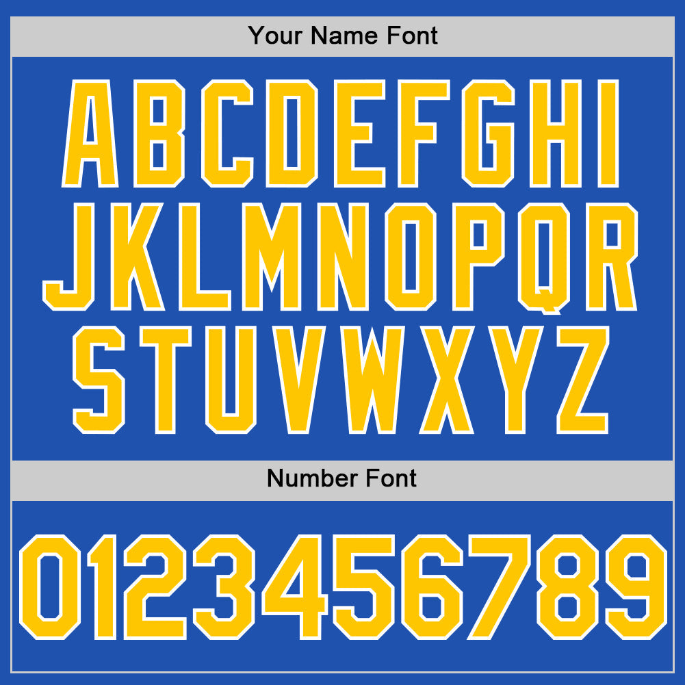 Custom Thunder Blue Yellow-White Line Authentic Baseball Jersey - Sky-Custom