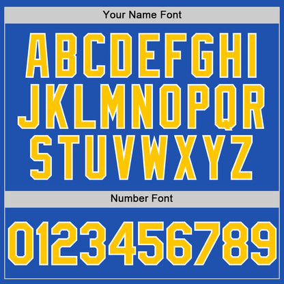 Custom Thunder Blue Yellow-White Line Authentic Baseball Jersey - Sky-Custom