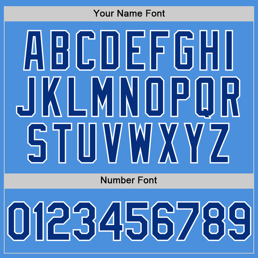 Custom Electric Blue Royal-White Line Authentic Baseball Jersey - Sky-Custom