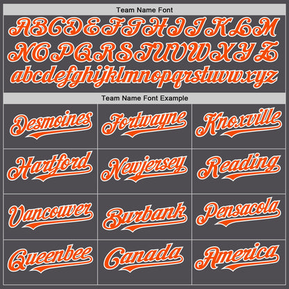 Custom Steel Gray Orange-White Line Authentic Baseball Jersey - Sky-Custom