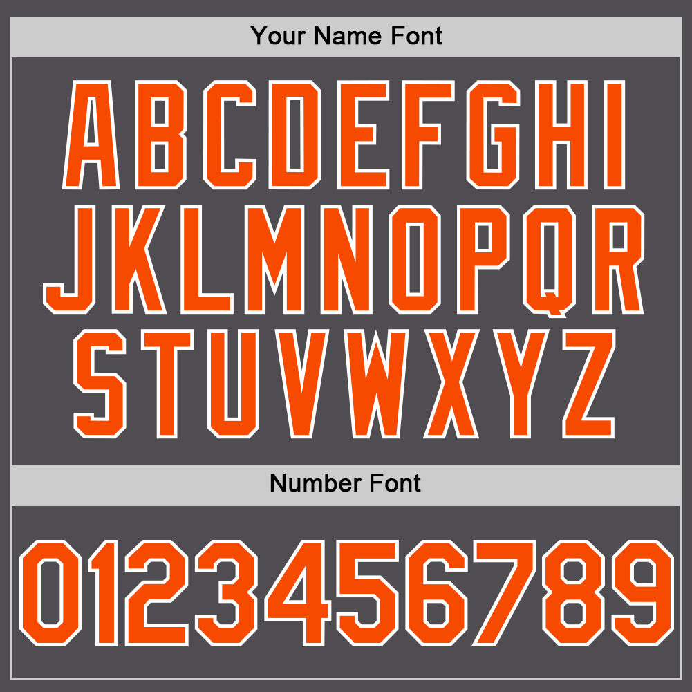 Custom Steel Gray Orange-White Line Authentic Baseball Jersey - Sky-Custom