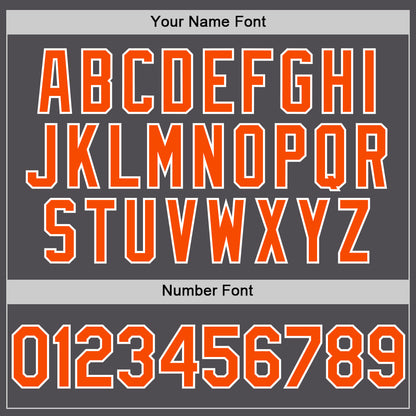Custom Steel Gray Orange-White Line Authentic Baseball Jersey - Sky-Custom