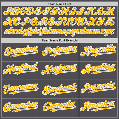Custom Steel Gray Gold-White Line Authentic Baseball Jersey - Sky-Custom