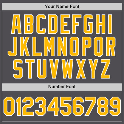 Custom Steel Gray Gold-White Line Authentic Baseball Jersey - Sky-Custom