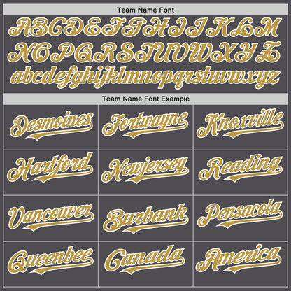 Custom Steel Gray Old Gold-White Line Authentic Baseball Jersey - Sky-Custom
