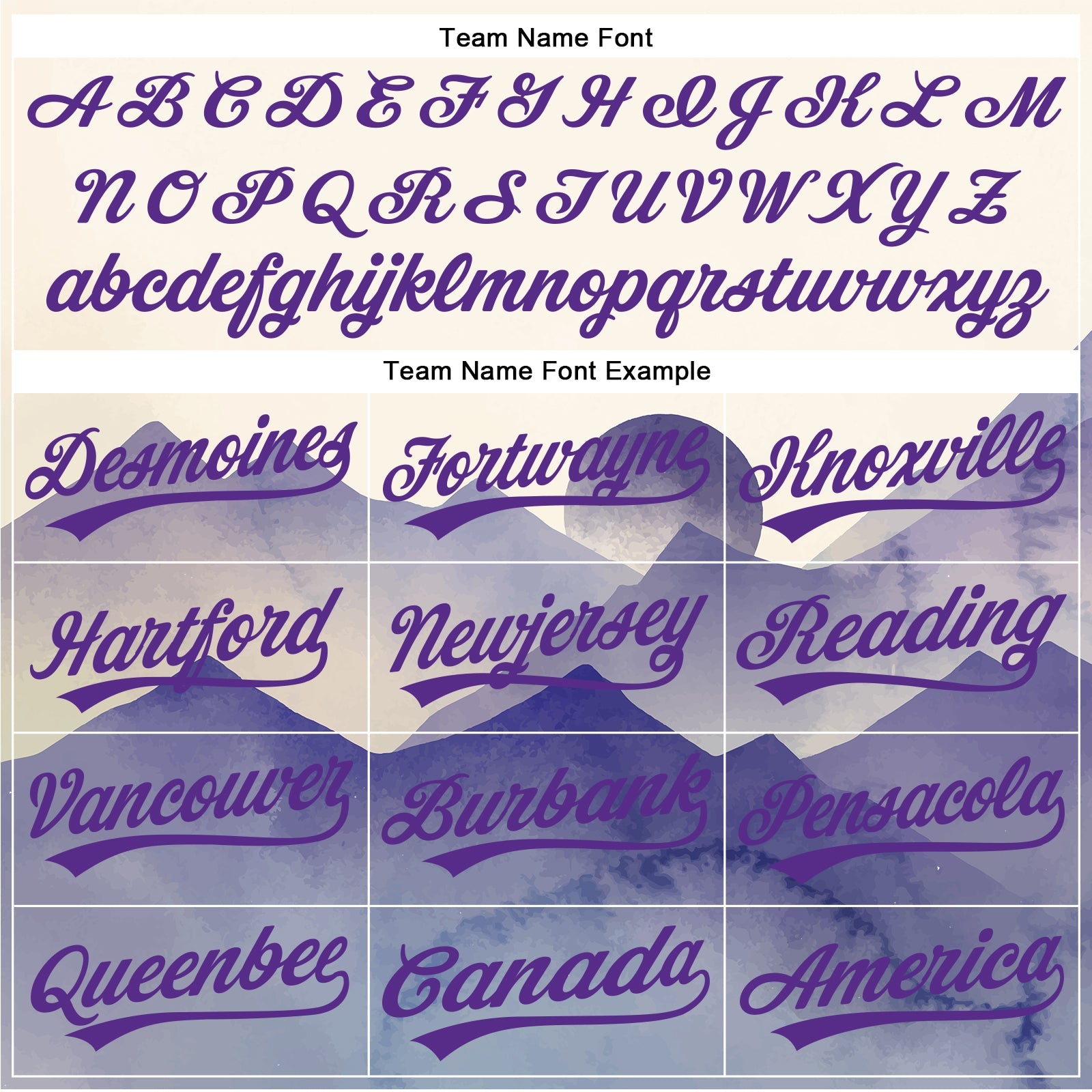 Custom Cream Yellow-Purple 3D Pattern Design Watercolor Mountains Authentic Baseball Jersey - Sky-Custom