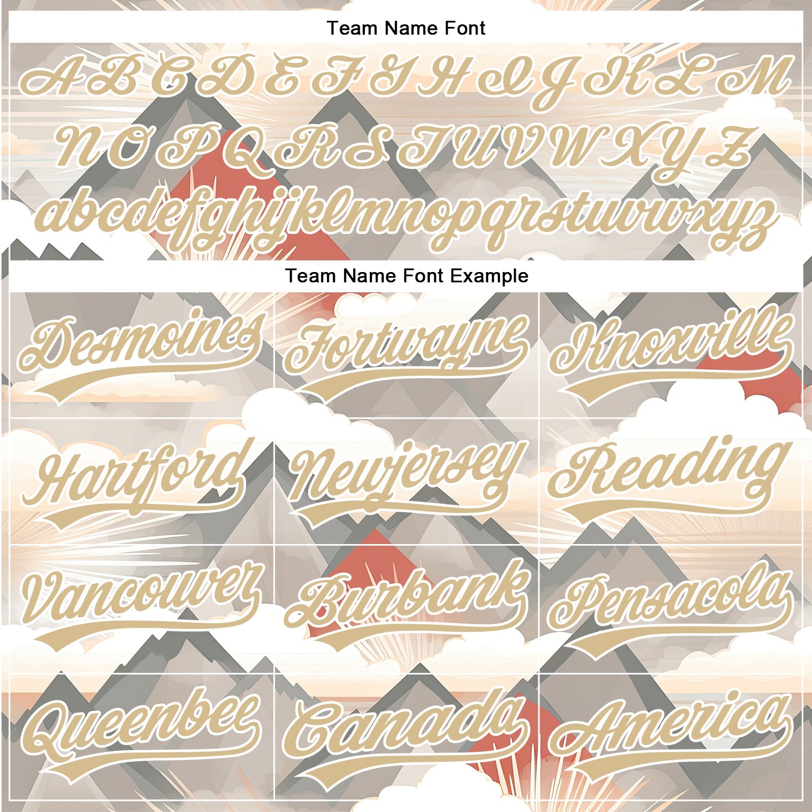 Custom Vegas Gold White 3D Pattern Design Sun Rays Through Mountain Tops Authentic Baseball Jersey - Sky-Custom