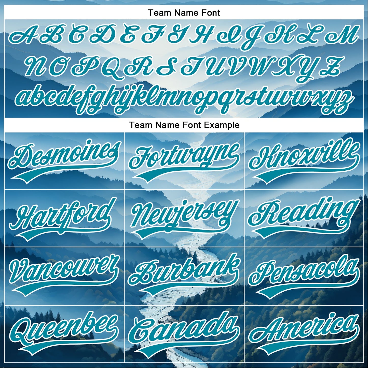 Custom White Teal 3D Pattern Design Mountains Authentic Baseball Jersey - Sky-Custom
