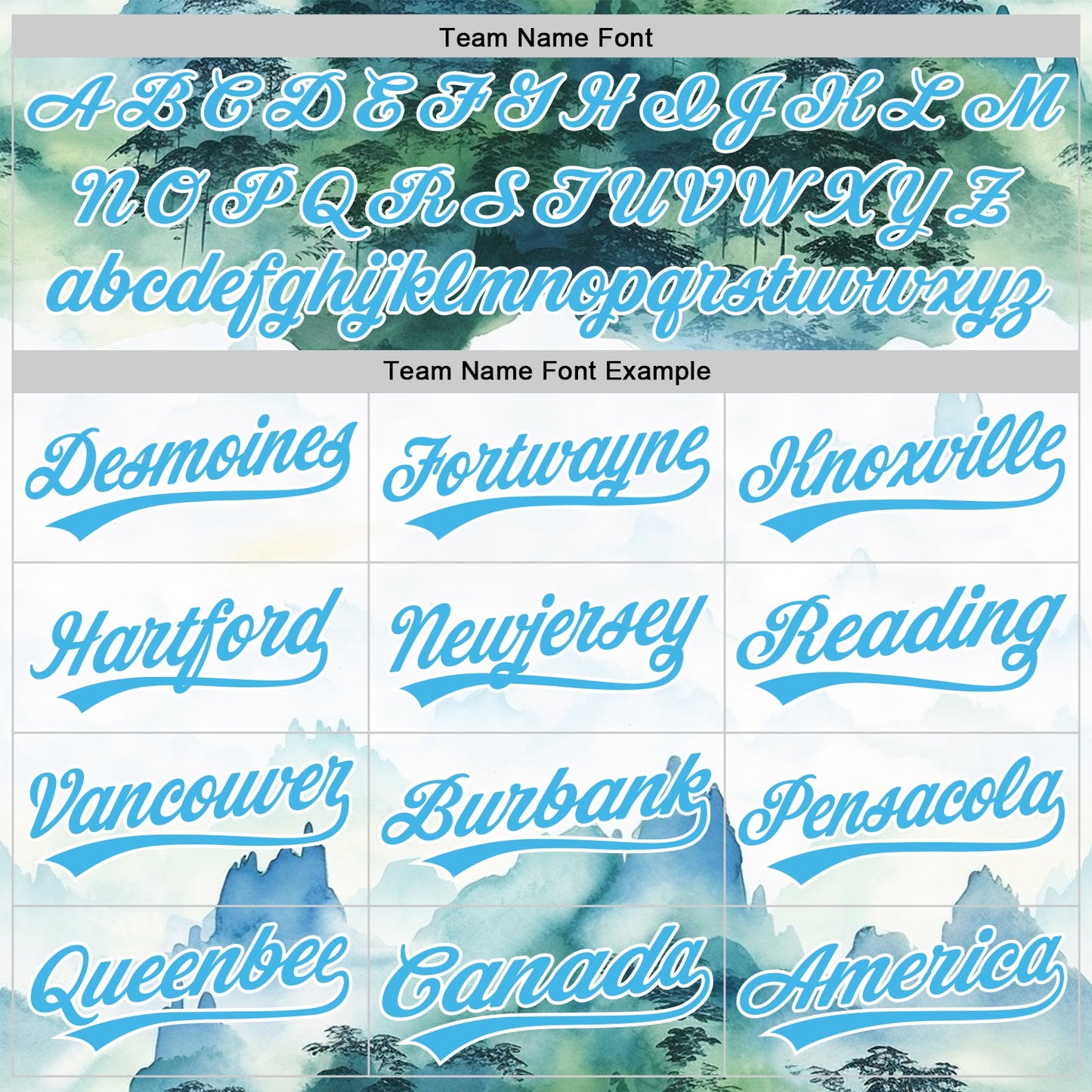 Custom White Sky Blue 3D Pattern Design Mountains Landscape Authentic Baseball Jersey - Sky-Custom