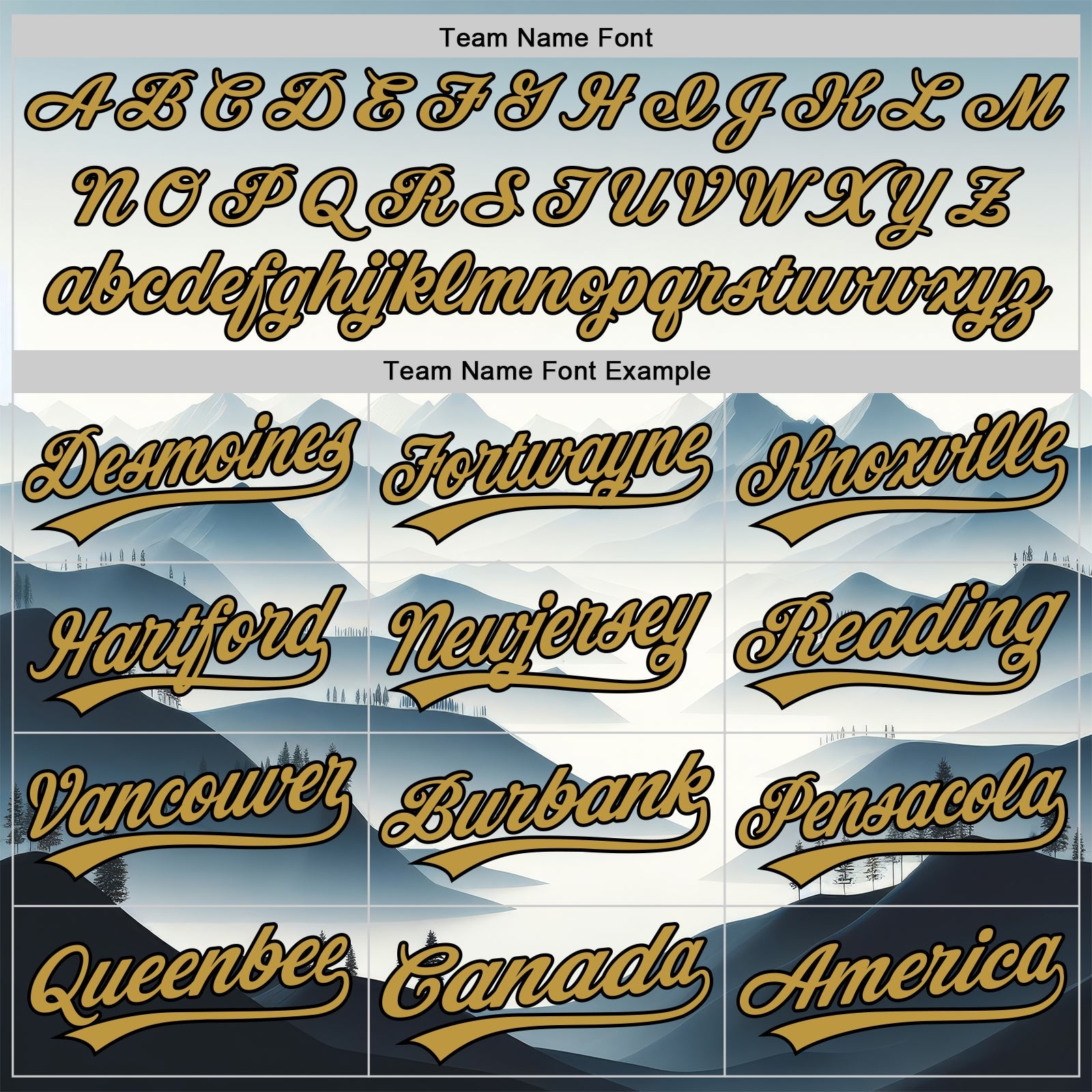 Custom White Old Gold-Black 3D Pattern Design Mountains Landscape Authentic Baseball Jersey - Sky-Custom
