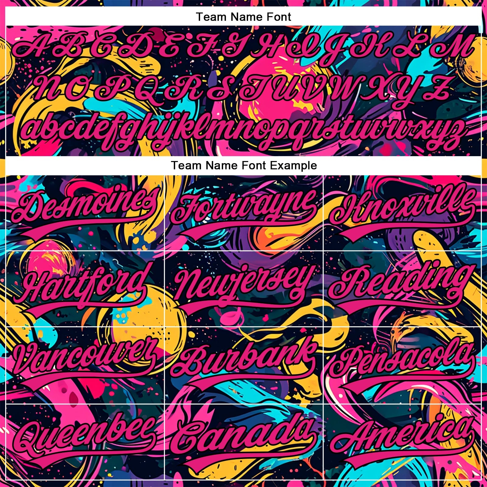 Custom Black Hot Pink 3D Pattern Design Abstract Painting Authentic Baseball Jersey - Sky-Custom