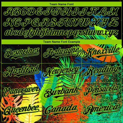 Custom Black Neon Green 3D Pattern Design Holi Festival Color Powder Authentic Baseball Jersey - Sky-Custom