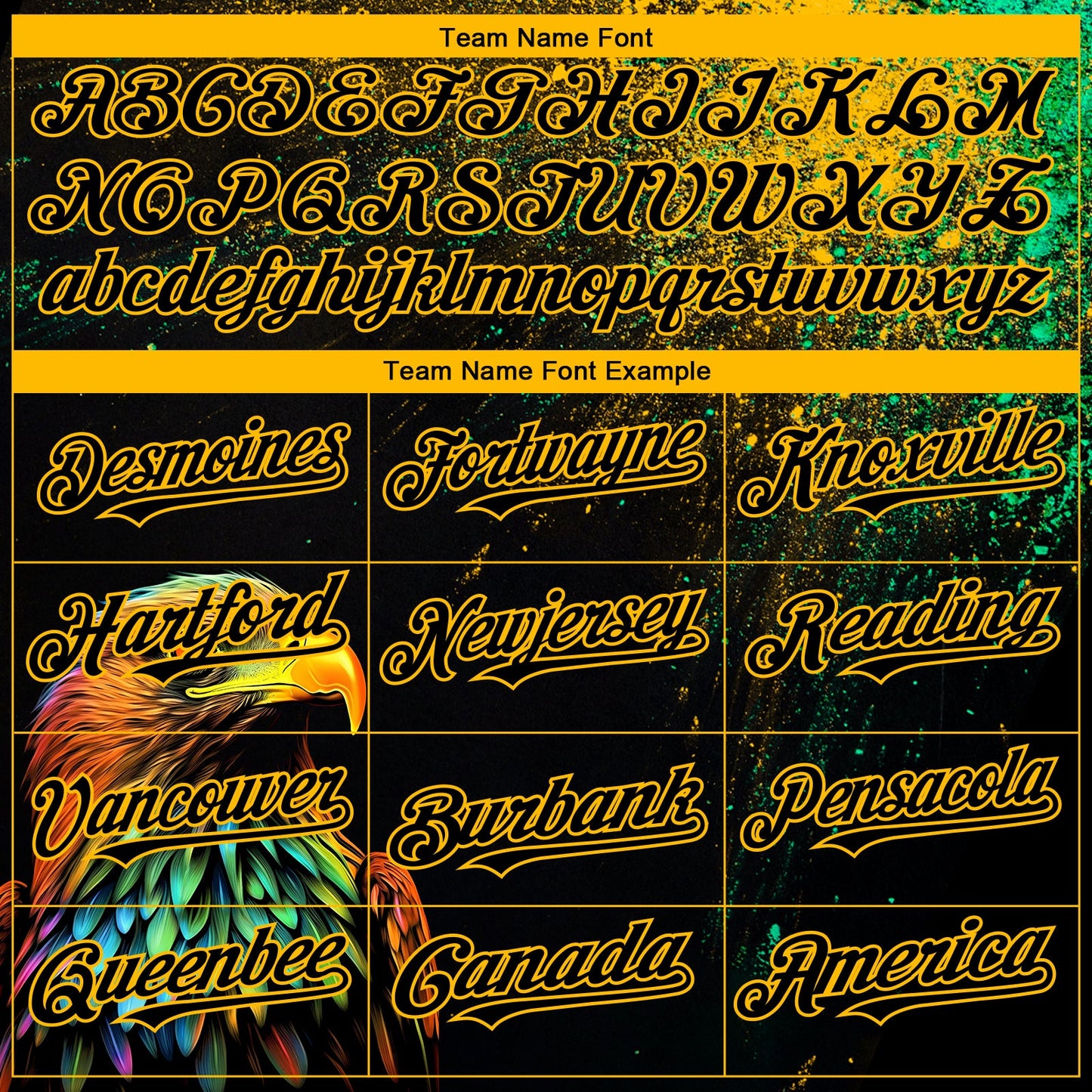 Custom Black Gold 3D Pattern Design Holi Festival Color Powder Authentic Baseball Jersey - Sky-Custom