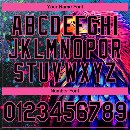 Custom Black Pink 3D Pattern Design Holi Festival Color Powder Authentic Baseball Jersey - Sky-Custom