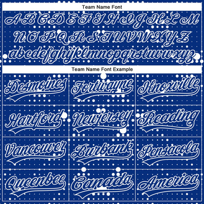 Custom Royal Red-White 3D Pattern Design Geometric Halftone Dots Authentic Baseball Jersey - Sky-Custom