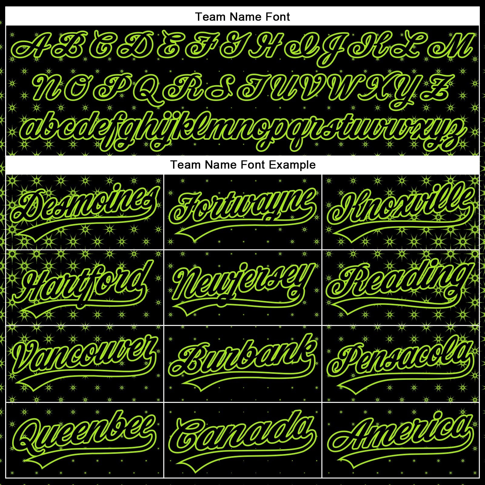 Custom Black Neon Green 3D Pattern Design Geometric Stars Authentic Baseball Jersey - Sky-Custom