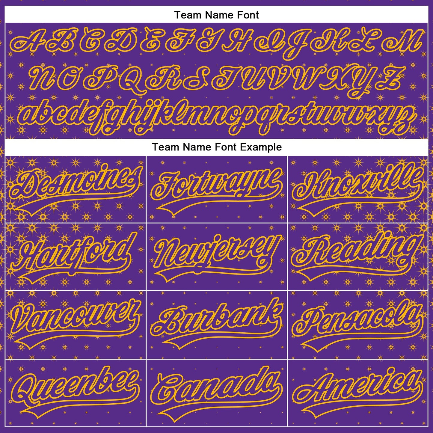 Custom Purple Gold 3D Pattern Design Geometric Stars Authentic Baseball Jersey - Sky-Custom