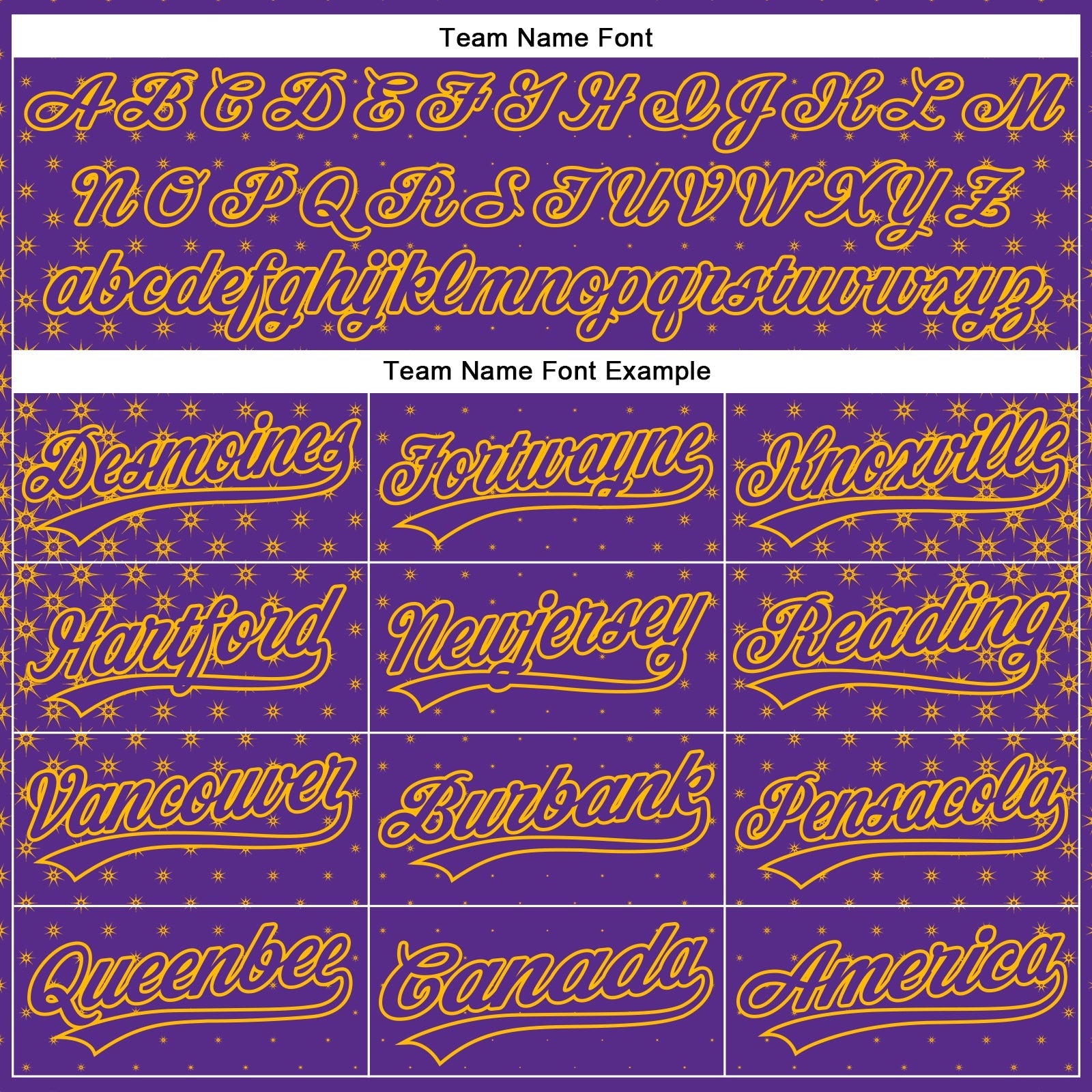 Custom Purple Gold 3D Pattern Design Geometric Stars Authentic Baseball Jersey - Sky-Custom