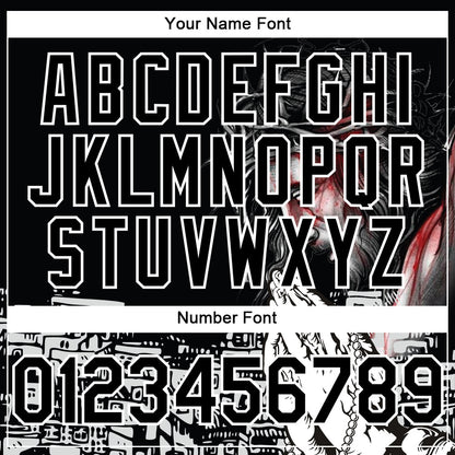 Custom Black White 3D Pattern Design Religion Jesus Christ Authentic Baseball Jersey - Sky-Custom