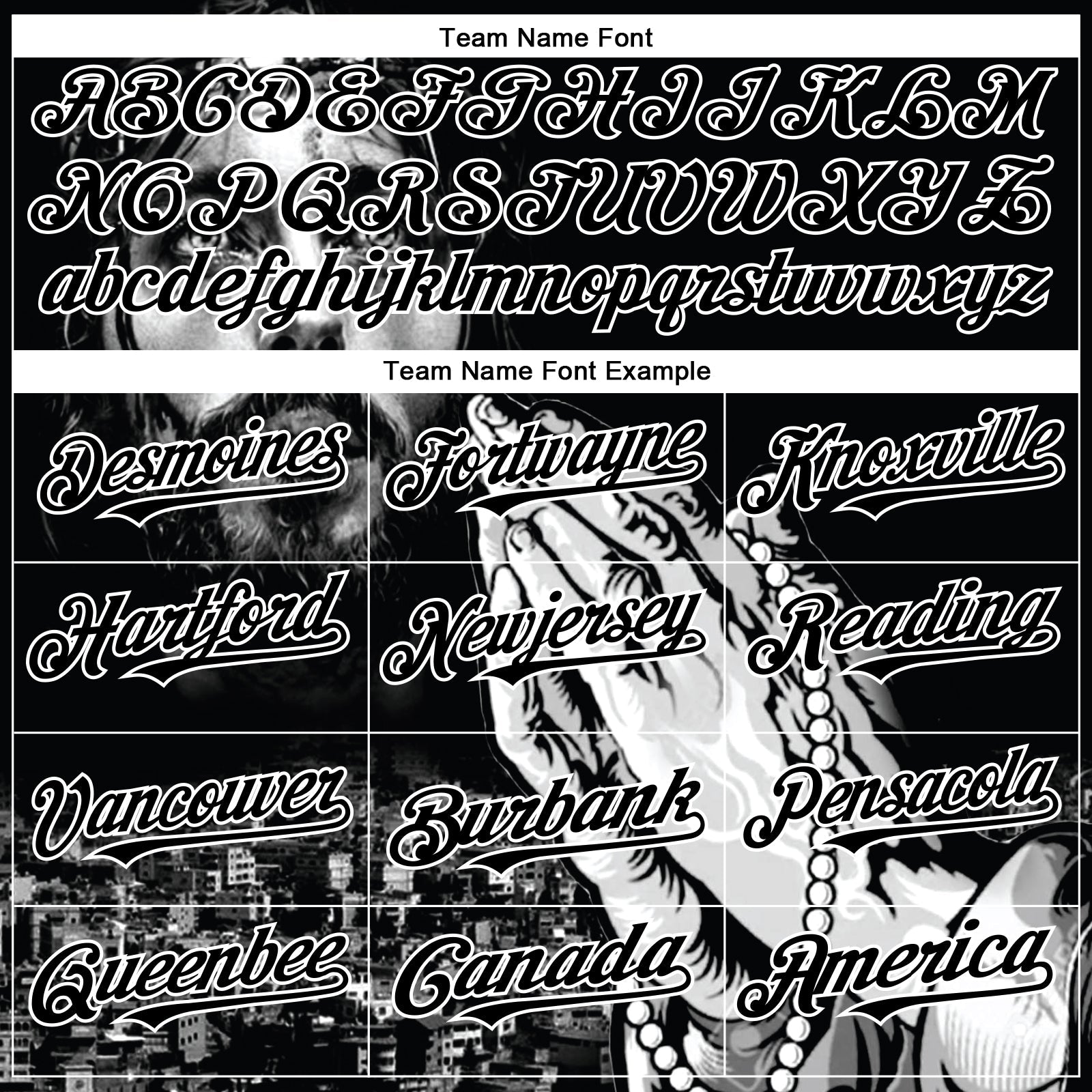 Custom Black White 3D Pattern Design Religion Jesus Christ Authentic Baseball Jersey - Sky-Custom