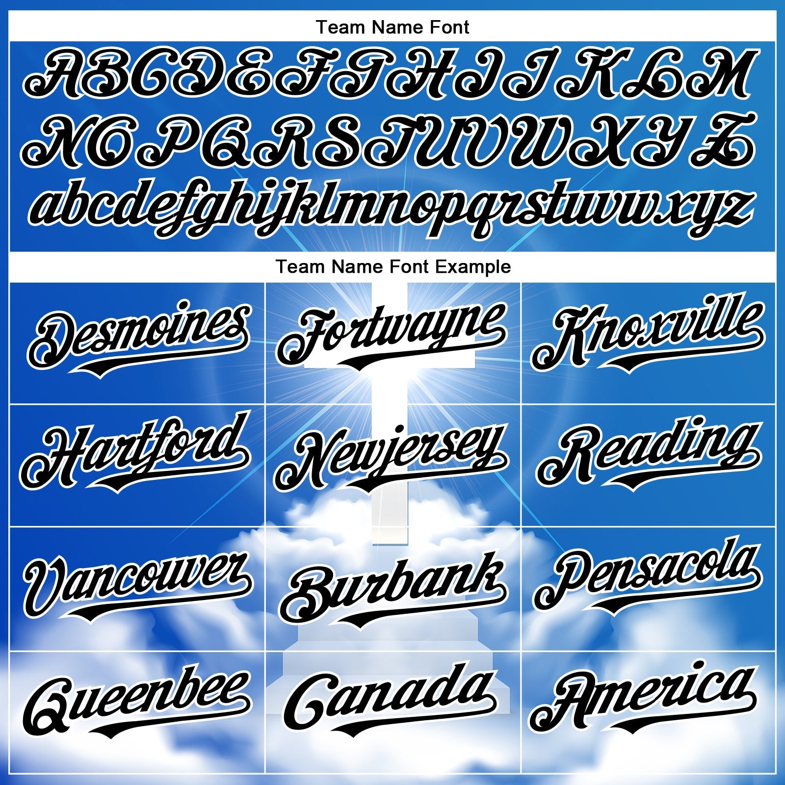 Custom Royal Black-White 3D Pattern Design Religion Cross Jesus Christ Good Friday Authentic Baseball Jersey - Sky-Custom