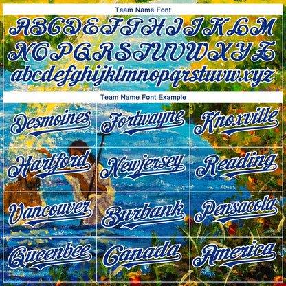 Custom Royal White 3D Pattern Design Religion Jesus Christ Authentic Baseball Jersey - Sky-Custom