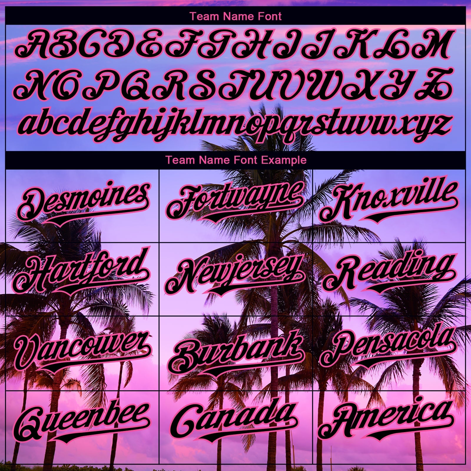 Custom Purple Black-Pink 3D Pattern Design Hawaii Palm Trees Authentic Baseball Jersey - Sky-Custom