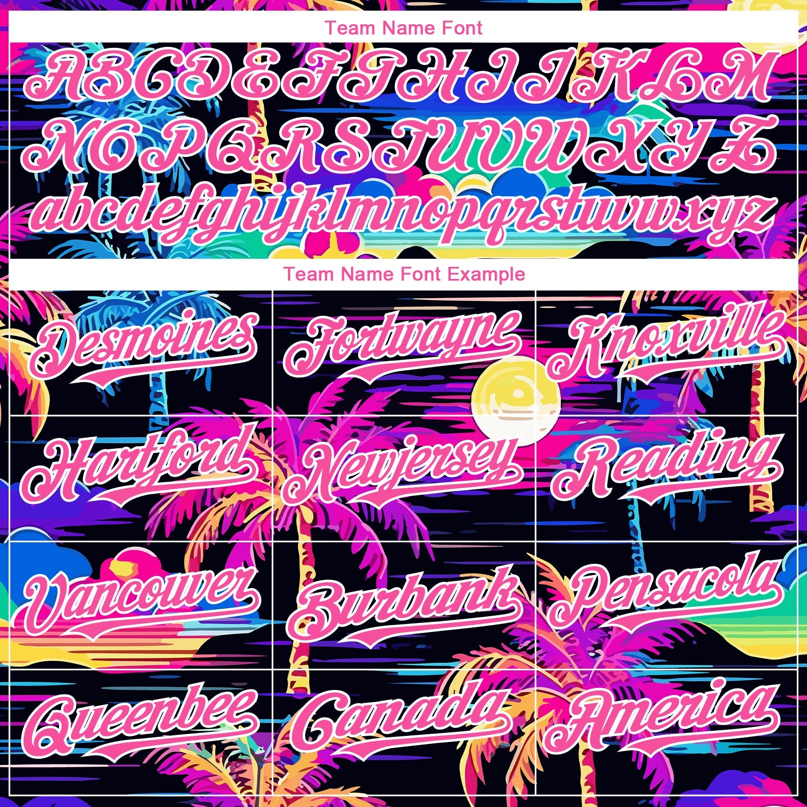 Custom Black Pink-White 3D Pattern Design Beach Hawaii Palm Trees Authentic Baseball Jersey - Sky-Custom