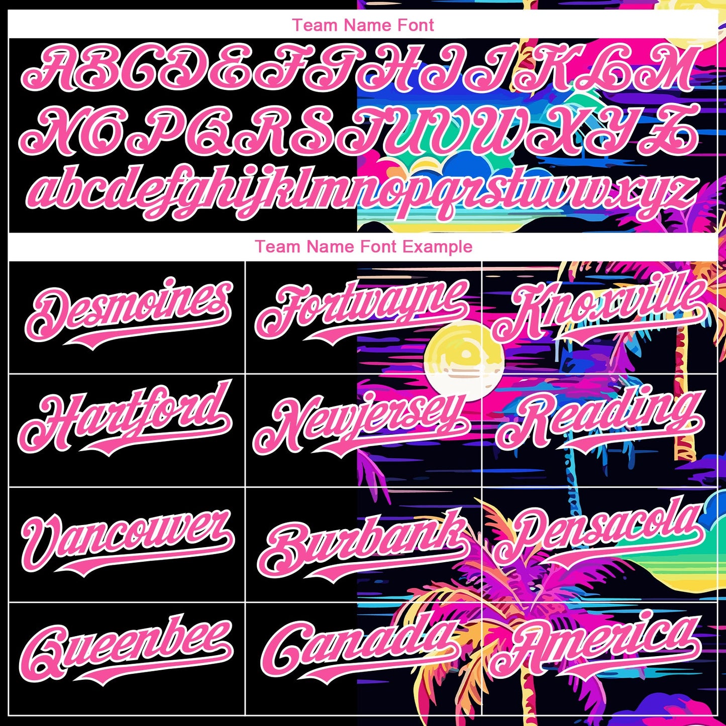 Custom Black Pink-White 3D Pattern Design Beach Hawaii Palm Trees Authentic Baseball Jersey - Sky-Custom