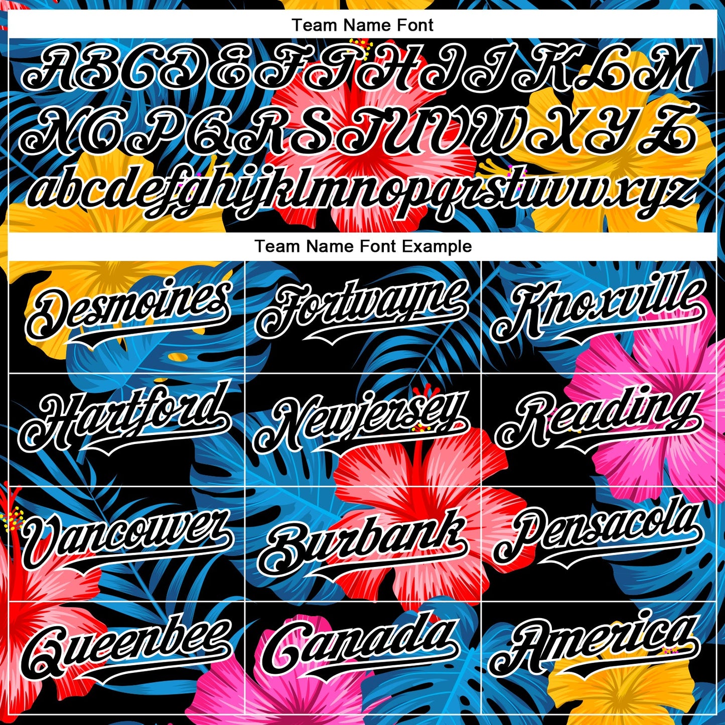Custom Black White 3D Pattern Design Tropical Flower And Hawaii Palm Leaves Authentic Baseball Jersey - Sky-Custom
