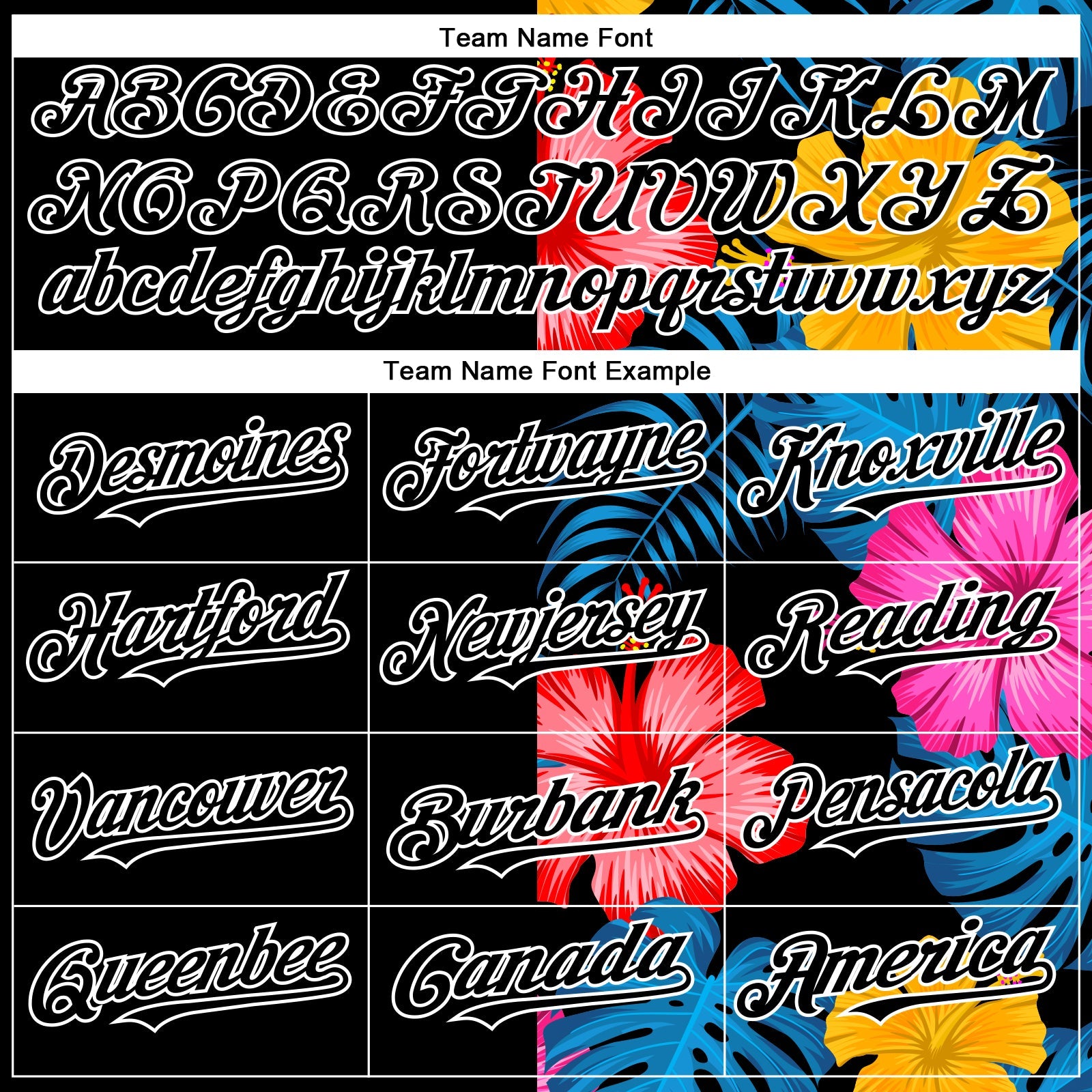 Custom Black White 3D Pattern Design Tropical Flower And Hawaii Palm Leaves Authentic Baseball Jersey - Sky-Custom