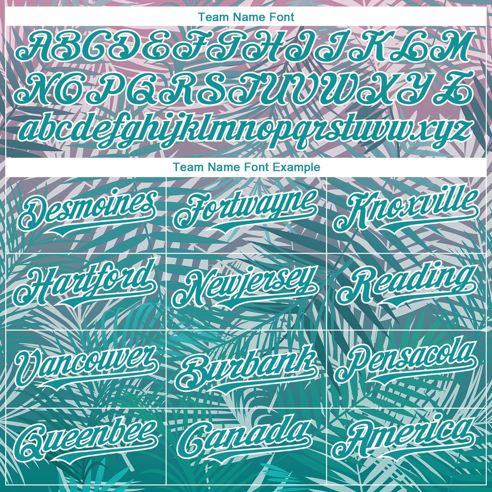 Custom Teal White 3D Pattern Design Tropical Hawaii Palm Leaves Authentic Baseball Jersey - Sky-Custom