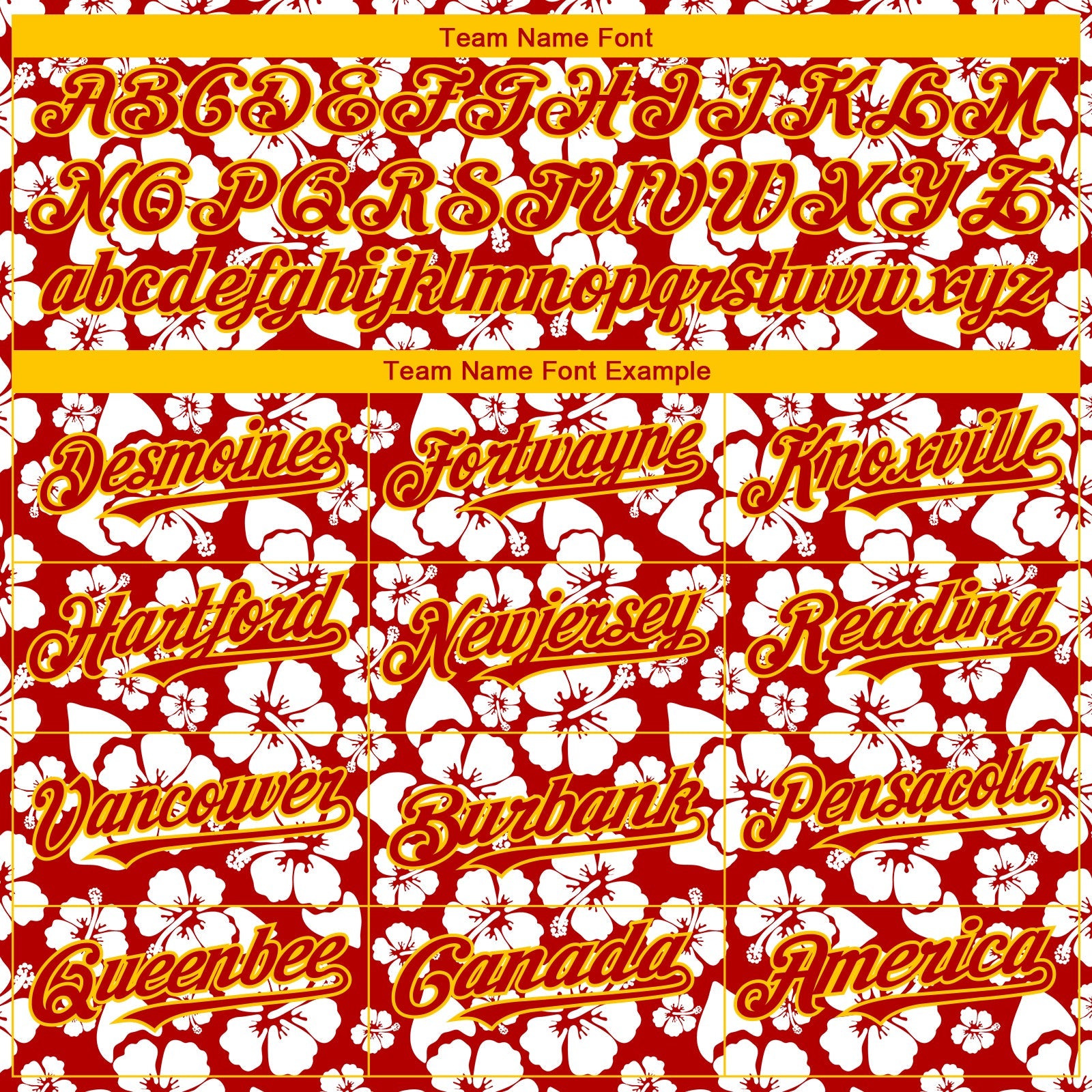 Custom Red Yellow 3D Pattern Design Tropical Hawaii Flower Authentic Baseball Jersey - Sky-Custom