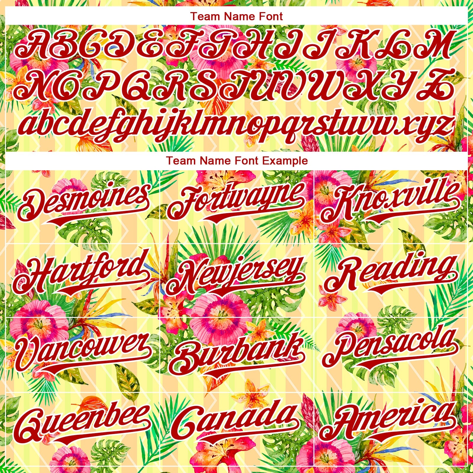 Custom Neon Yellow Red-White 3D Pattern Design Tropical Flower And Hawaii Palm Leaves Authentic Baseball Jersey - Sky-Custom